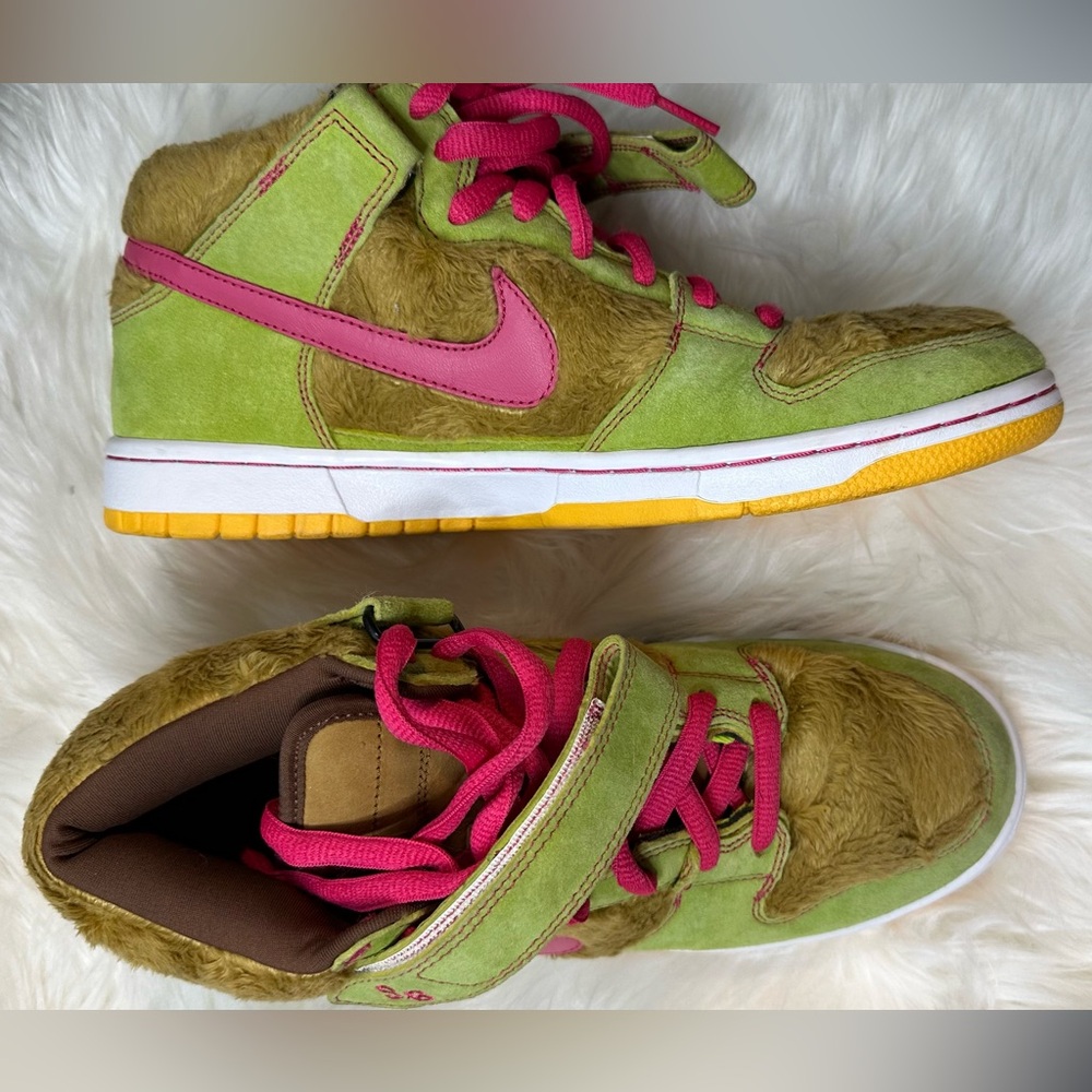 Nike Vibrant Green and Pink High-Tops